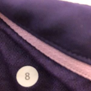 lululemon athletica Pants - Lululemon black &purple run inspire crop sz 8 lululemon athletica Pants - Lululemon black &purple run inspire crop sz 8
